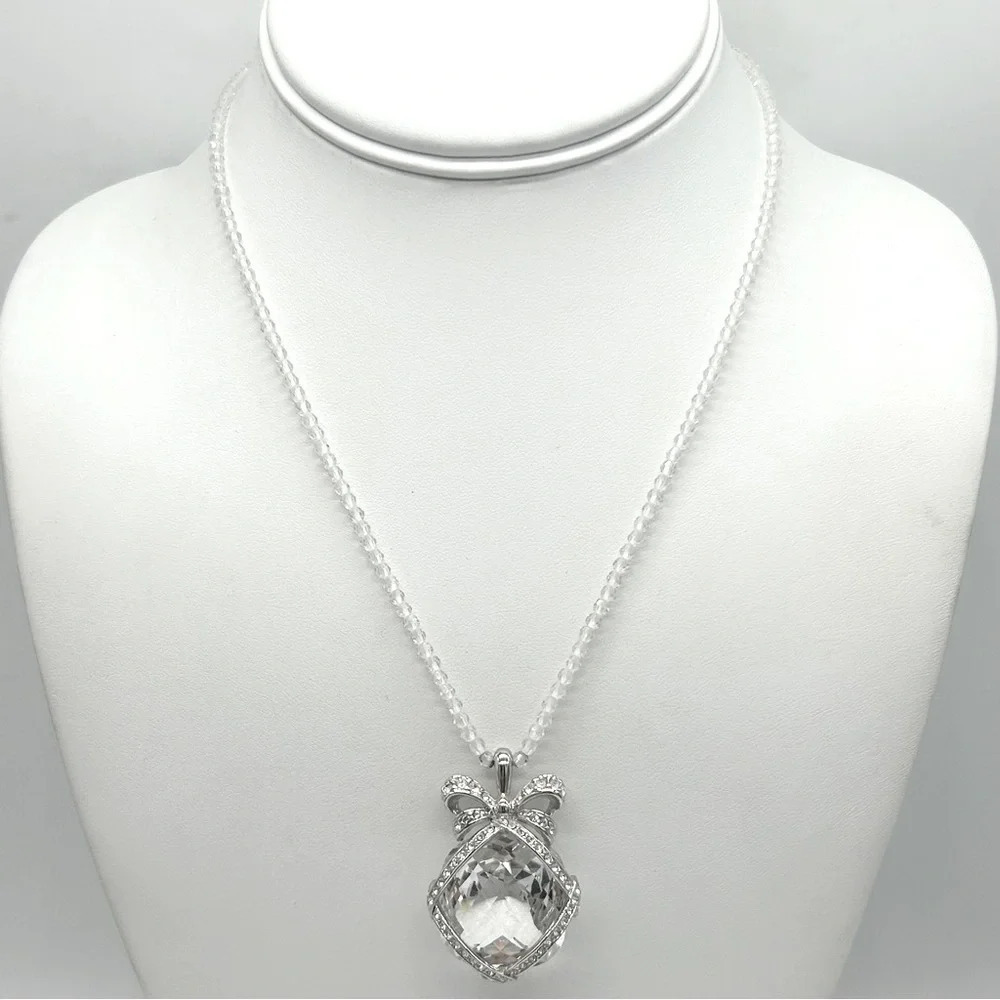 Swarovski Crystal Millennium Bow Pendant Necklace